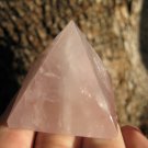 Natural Rose Quartz Pyramid mineral stone art A8 Natural Rose Quartz Pyramid mineral stone art A8