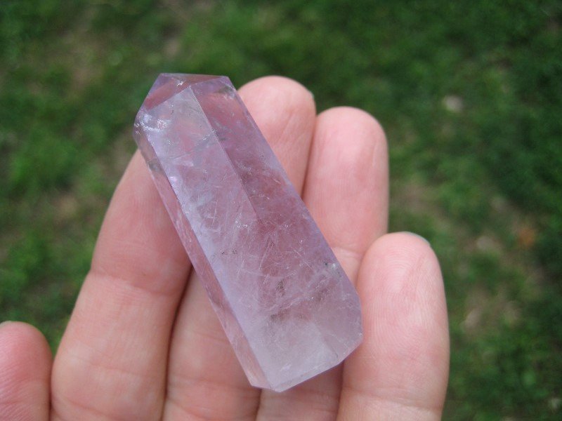 Natural Amethyst quartz stone crystal point Mineral art carving A13