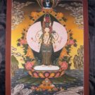 24 K Gold Avalokitesvara Deity Thangka Thanka Painting Nepal Himalayan Art A2