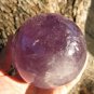 Large Natural Amethyst Crystal Ball stone art mineral carving A6