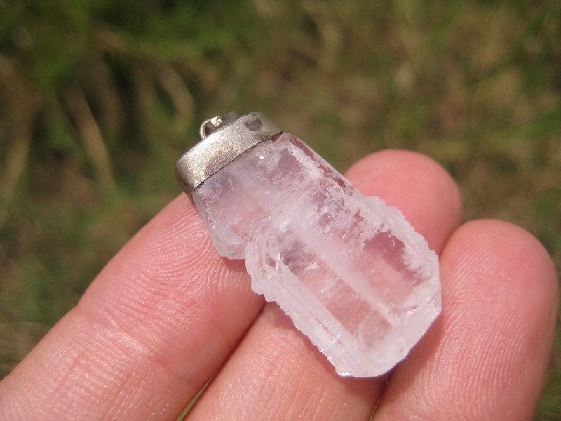 925 Silver Faden Quartz mineral stone Pendant Afghanistan Jewlery art A27