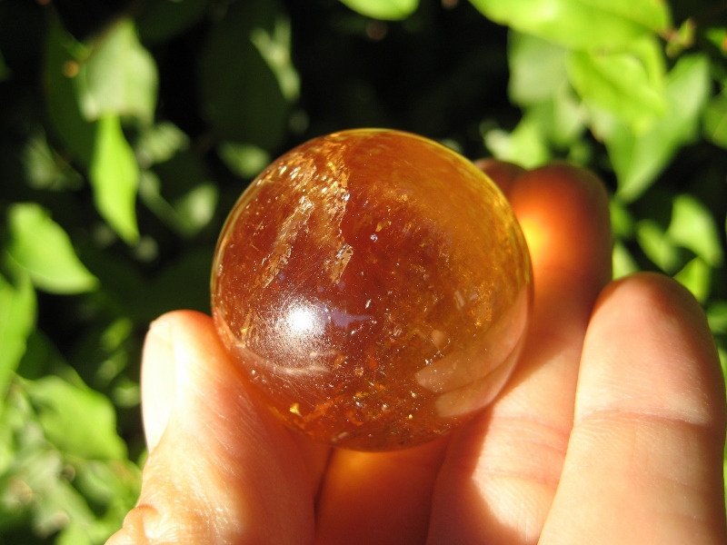 Natural calcite quartz stone crystal ball Mineral art carving A9