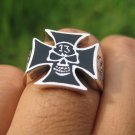 925 Silver skull ring lucky number 13 thirteen jewelry art Thailand A4 925 Silver skull ring lucky number 13 thirteen jewelry art Thailand A4