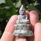 Natural Jade Shakyamuni Buddha stone rock mineral Carving Art A7