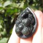 Natural Black Jade Flower stone rock mineral Carving pendant Amulet