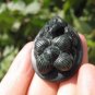 Natural Black Jade Flower stone rock mineral Carving pendant Amulet