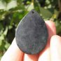 Natural Black Jade Flower stone rock mineral Carving pendant Amulet