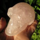 Natural Rose Quartz Crystal Skull Mineral stone art carving statue China A6 Natural Rose Quartz Crystal Skull Mineral stone art carving statue China A6