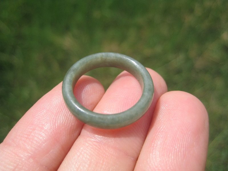 Natural Jade ring Thailand jewelry stone mineral art size 7 A24