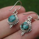 925 Silver Tibetan Turquoise earrings earring jewelry art A10 925 Silver Tibetan Turquoise earrings earring jewelry art A10