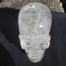 5.4" Natural Quartz Crystal Skull Carving Mineral Stone Statue Art  A26