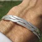 Hand Made 950 to 999 fine silver Karen hill tribe bangle bracelet Thailand A108