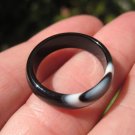 Natural Black Agate Ring Thailand Jewelry Art Size 7 US A7 Natural Black Agate Ring Thailand Jewelry Art Size 7 US A7