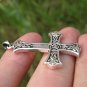 925 Silver Celtic inverted Petrine Cross Saint Peter or Satanic Pendant A12