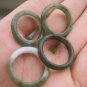 Set 4 Natural Jadeite Jade ring rings Thailand jewelry  6.5 - 7.5  US