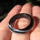 Natural Black Agate Ring Thailand Jewelry Art Size 7 US A5 Natural Black Agate Ring Thailand Jewelry Art Size 7 US A5