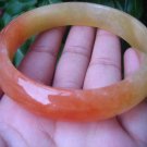 Natural honey Yellow , orange Jade Agate Carnelian Stone Bangle Bracelet  EB499