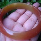 Natural honey Yellow Red Jade Agate Carnelian Stone Bangle Bracelet  EB500