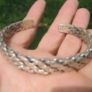 999 to 970 fine silver hill tribe bangle bracelet Thailand jewelry art A46 999 to 970 fine silver hill tribe bangle bracelet Thailand jewelry art A46