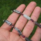 925 Silver Old Roman Glass Garnet Bead necklace Afghanistan A156