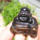Natural Tiger Tigers eye mineral stone Happy Buddha Statue Thailand A30 Natural Tiger Tigers eye mineral stone Happy Buddha Statue Thailand A30
