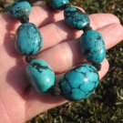 Tibetan Turquoise Bead Necklace Nepal Jewelry Stone Art A19 Tibetan Turquoise Bead Necklace Nepal Jewelry Stone Art A19