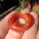 Natural Large Agate Carnelian Ring Thailand Jewelry Art Size 9 US A4