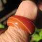 Natural Large Agate Carnelian Ring Thailand Jewelry Art Size 9 US A4