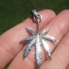 925 Silver Marijuana Leaf Ganja Pot Pendant Necklace Jewelry Art A23 925 Silver Marijuana Leaf Ganja Pot Pendant Necklace Jewelry Art A23