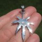 925 Silver Marijuana Leaf Ganja Pot Pendant Necklace Jewelry Art A23