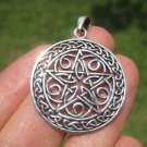 925 sterling silver celtic pentagram pendant necklace wicca magic A49 925 sterling silver celtic pentagram pendant necklace wicca magic A49