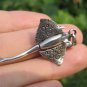 925 Silver Stingray Sting Ray Manta Ray Marine Life pendant necklace jewelry