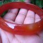 Red and Orange Agate Carnelian Bangle Bracelet Stone mineral Jewelry EB 497