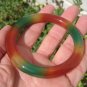 Natural red green orange Agate Carnelian Stone Bangle Bracelet A72