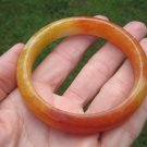 Natural Honey Yellow  Agate Stone Bangle Thailand Jewelry Art Myanmar stone A3