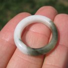 Natural Jadeite Jade ring Thailand jewelry stone mineral size 6 A414