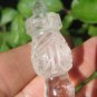 Natural Quartz Crystal stone dagger Phurba Phurpa Carving Nepal A55