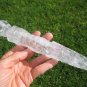 Large Natural Rainbow Quartz Crystal dagger Phurba Phurpa Carving Nepal A188