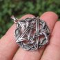 925 Silver Snake Pentagram Pendant Pentacle necklace jewelry Art A22