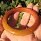 Natural honey yellow brown  Jade Agate Carnelian Stone Bangle Bracelet  A45