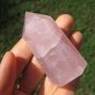 Natural Rose Quartz stone point Mineral art carving A54