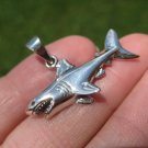 925 Silver Great White Shark Pendant Necklace Thailand jewelry art A28 925 Silver Great White Shark Pendant Necklace Thailand jewelry art A28