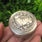 Small Lion Tiger 50 % Silver 50 % Copper box Cambodia art
