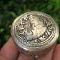 Small Lion Tiger 50 % Silver 50 % Copper box Cambodia art