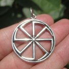 925 Silver Black Sun Wheel Sonnenrad Viking Germanic Pendant Necklace A8 925 Silver Black Sun Wheel Sonnenrad Viking Germanic Pendant Necklace A8