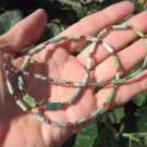 925 Silver Old Roman Glass Garnet Bead necklace Afghanistan A148