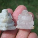 Set 2 Quartz and  Jade Ganesh Ganesha Deity Stone Carving Northern Thailand