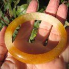 Natural honey yellow orange Jade Agate Carnelian Stone Bangle Bracelet  A54