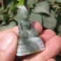 Natural Jade Buddha stone statue rock Mineral art carving A7