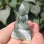 Natural Jade Buddha stone statue rock Mineral art carving A7